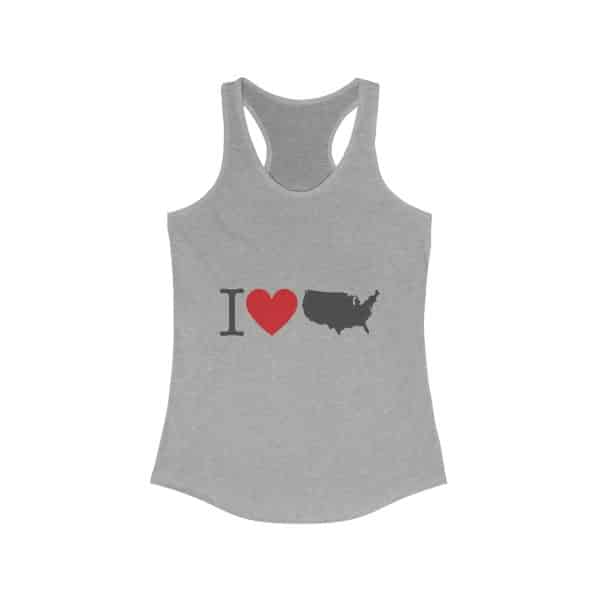 I Love USA Women's Ideal Racerback Tank - Image 5