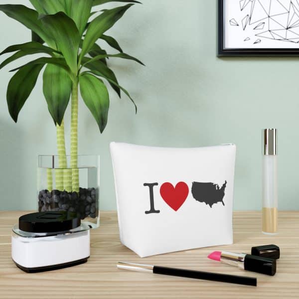 I Love USA Cotton Cosmetic Bag - Image 4