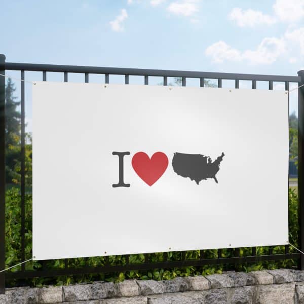 I Love USA Matte Banner - Image 23