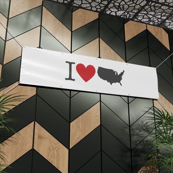 I Love USA Matte Banner - Image 18