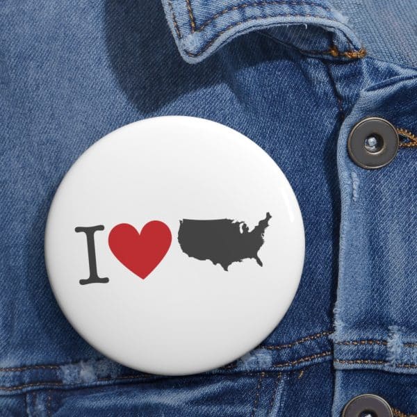 I Love USA Custom Pin Buttons - Image 6