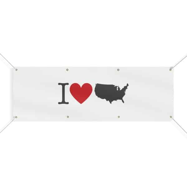 I Love USA Matte Banner - Image 7