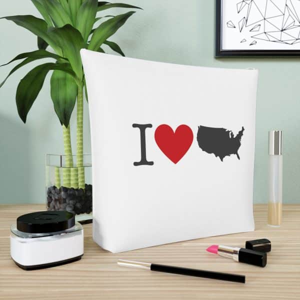 I Love USA Cotton Cosmetic Bag - Image 20