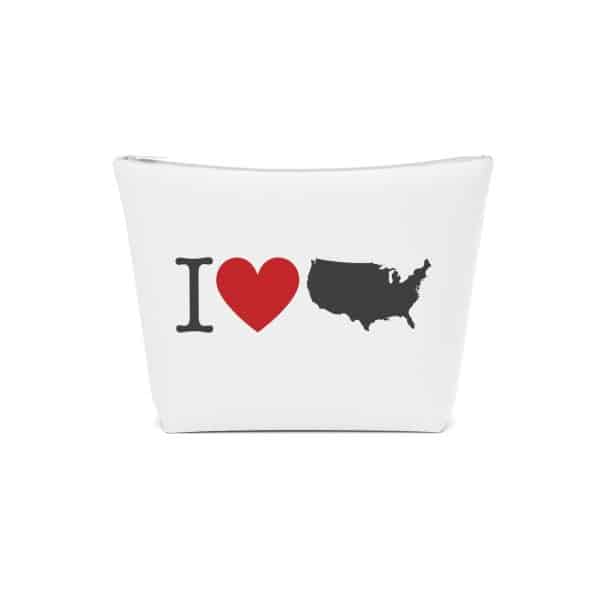 I Love USA Cotton Cosmetic Bag - Image 2