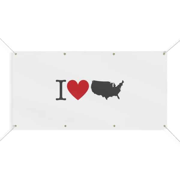 I Love USA Matte Banner - Image 10